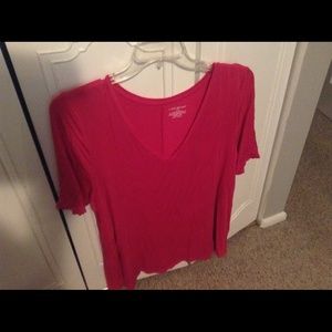 LB tee, 18/20, hot pink, polyester and spandex